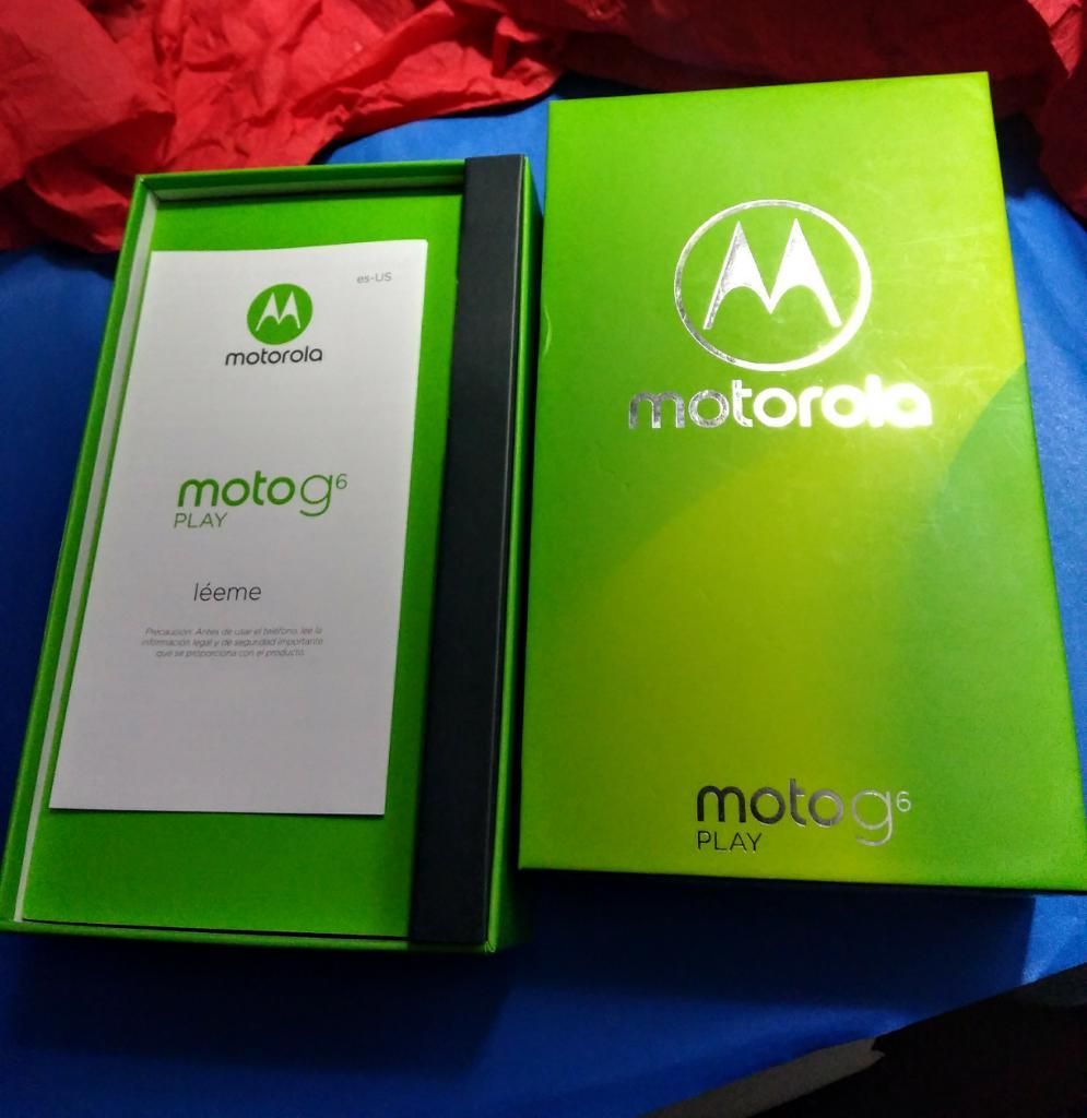 Moto G6 Play Caja Vacía con Manual