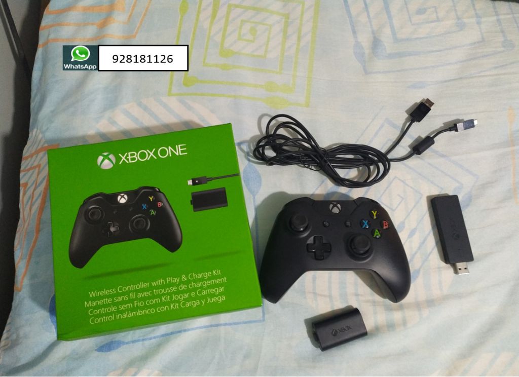 Mando XBOX ONE con adaptador para PC y cable de 2 metros.