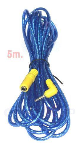 Cable Extension Plug Jack 3.5mm Tipo L Audio Stereo De 5 Mts