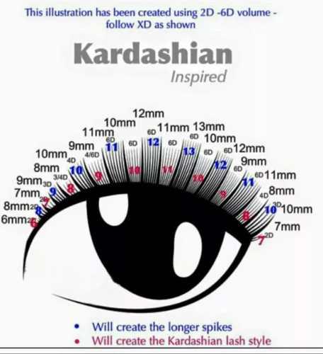 Kit Extension De Pestañas Para Tipo Kardashian 6d Y 3d