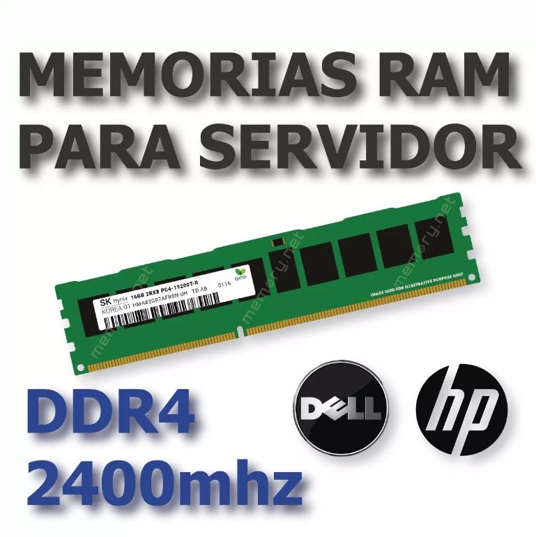 Memoria Servidor Hp Dell Lenovo16gb Ddr4 Pc Mhz