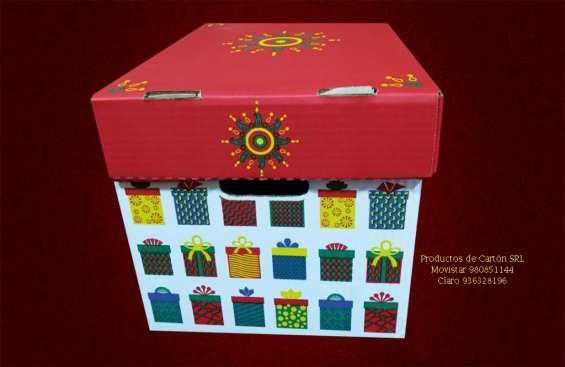 Cajas navideñas de carton en Lima