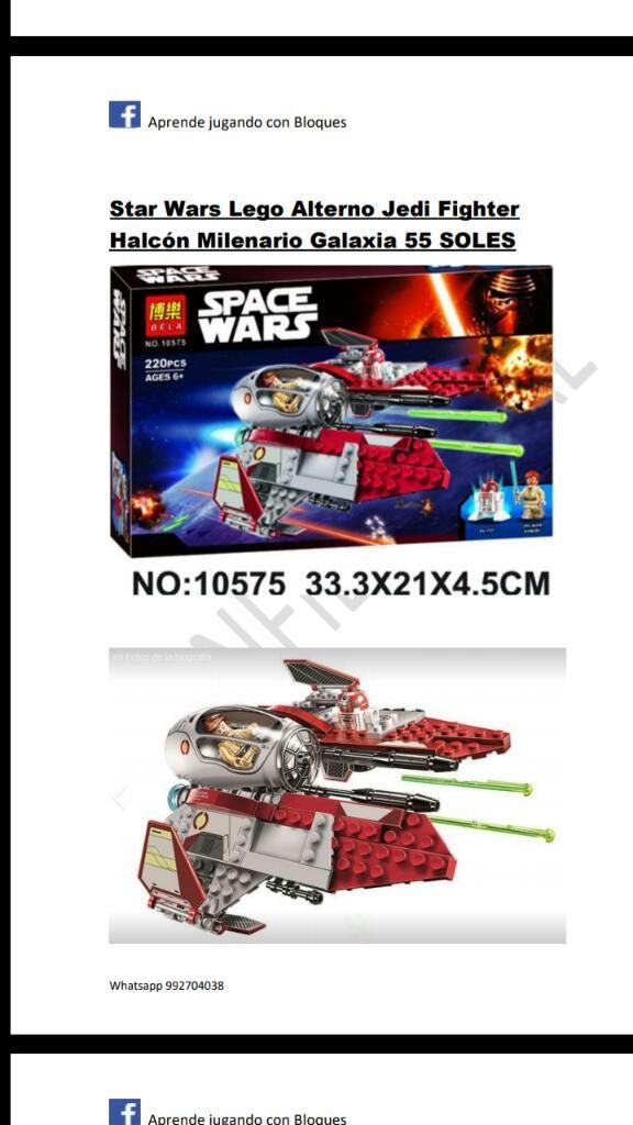 Star War Jedi Lego Alterno Bela
