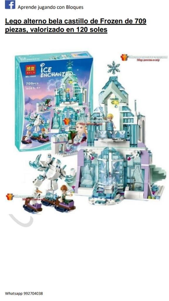 Lego Alterno Bela Castillo de Frozen