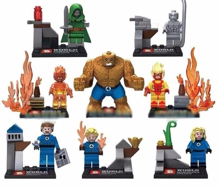 Los 4 Fantasticos Coleccion Minifiguras Compatibles Con Lego