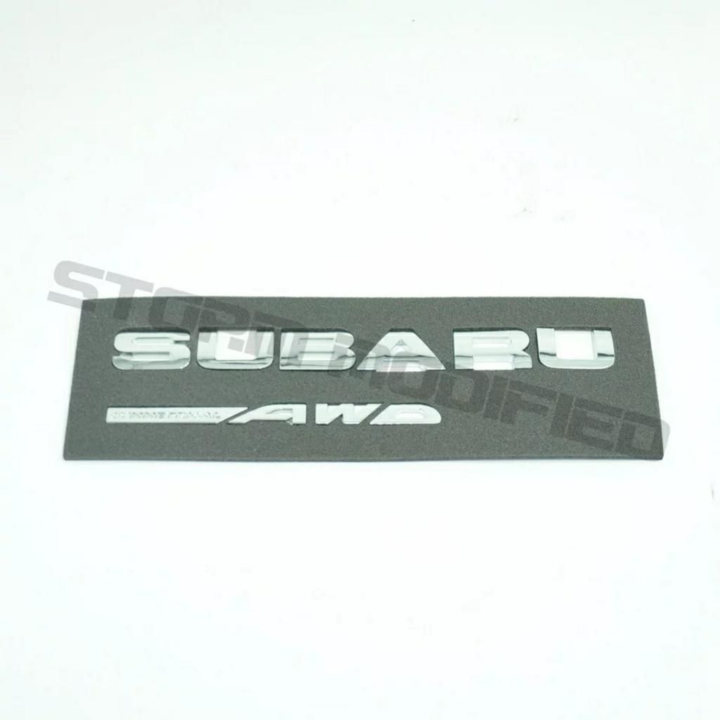 Letras Metal Plata Subaru Juego Completo