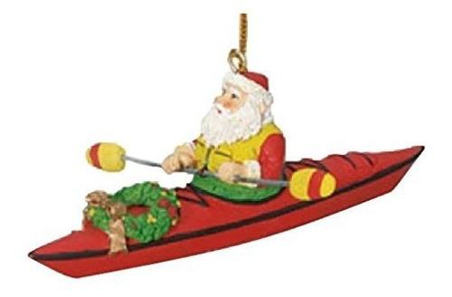 De Papa Noel Sobre Un Kayak Adorno De Navidad