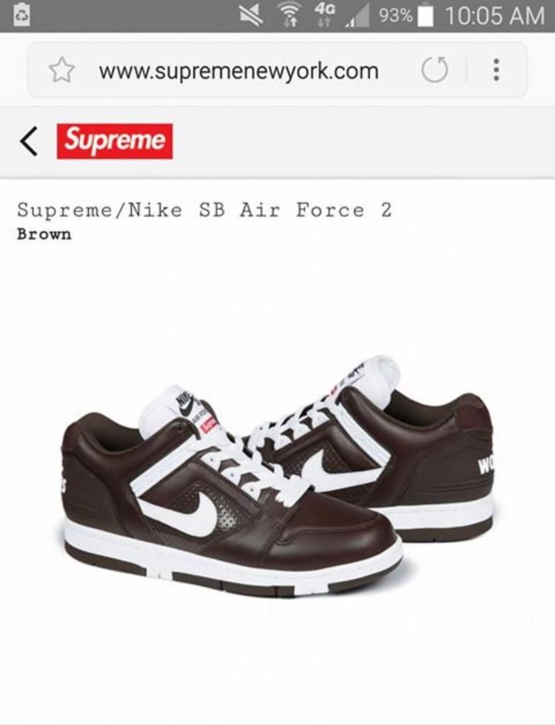 Supreme X Nike Sb Air Force 2