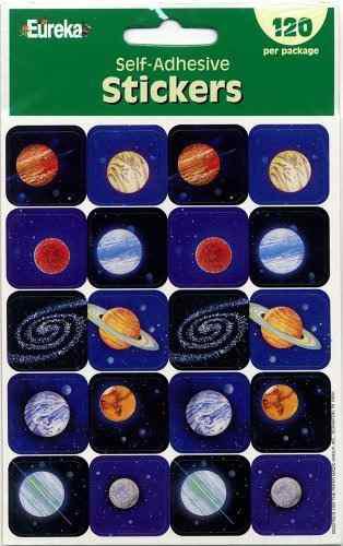 Pegatinas Eureka Planets, 120 Piezas