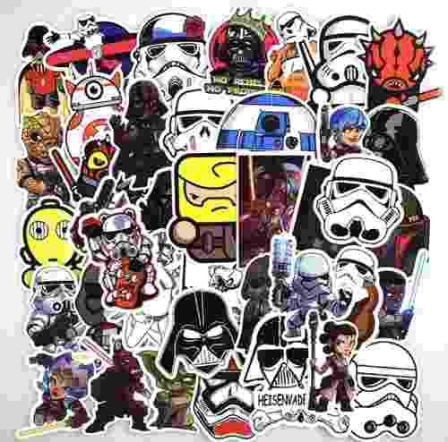 Stickers Star Wars Pack 20 Unidades 5-7 Cm Laptop Cuaderno