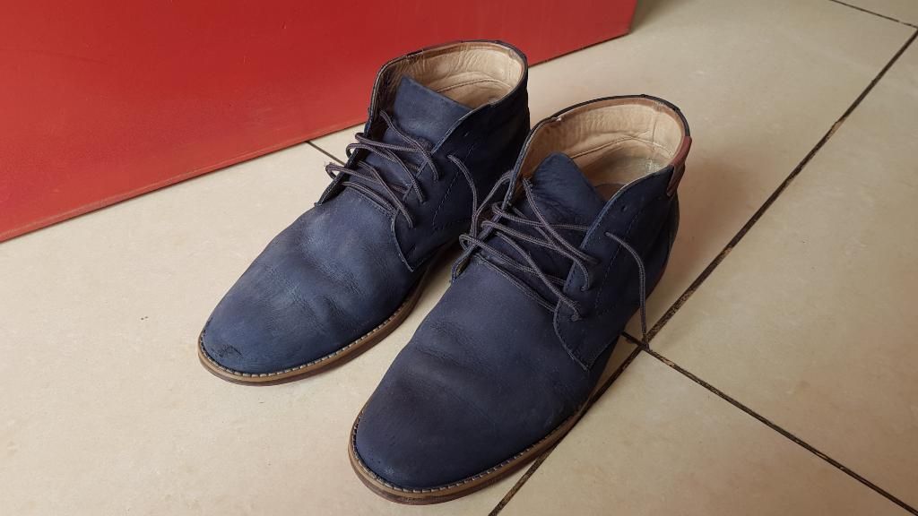 Zapato Gamuza Azul Talla 42