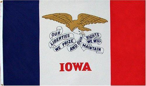 Iowa Nosotros Bandera Del Estado 3x5 Pie Poli