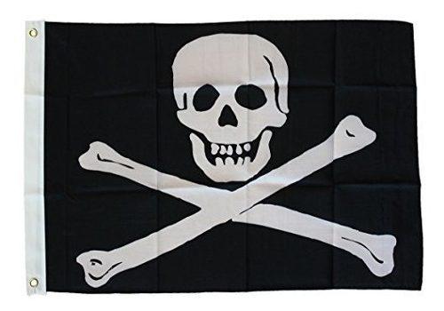 Jolly Roger Bandera De Pirata De Nylon 3x5