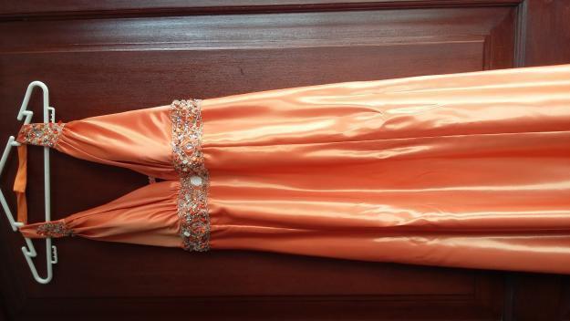 Vestido de Fiesta Naranja Coral