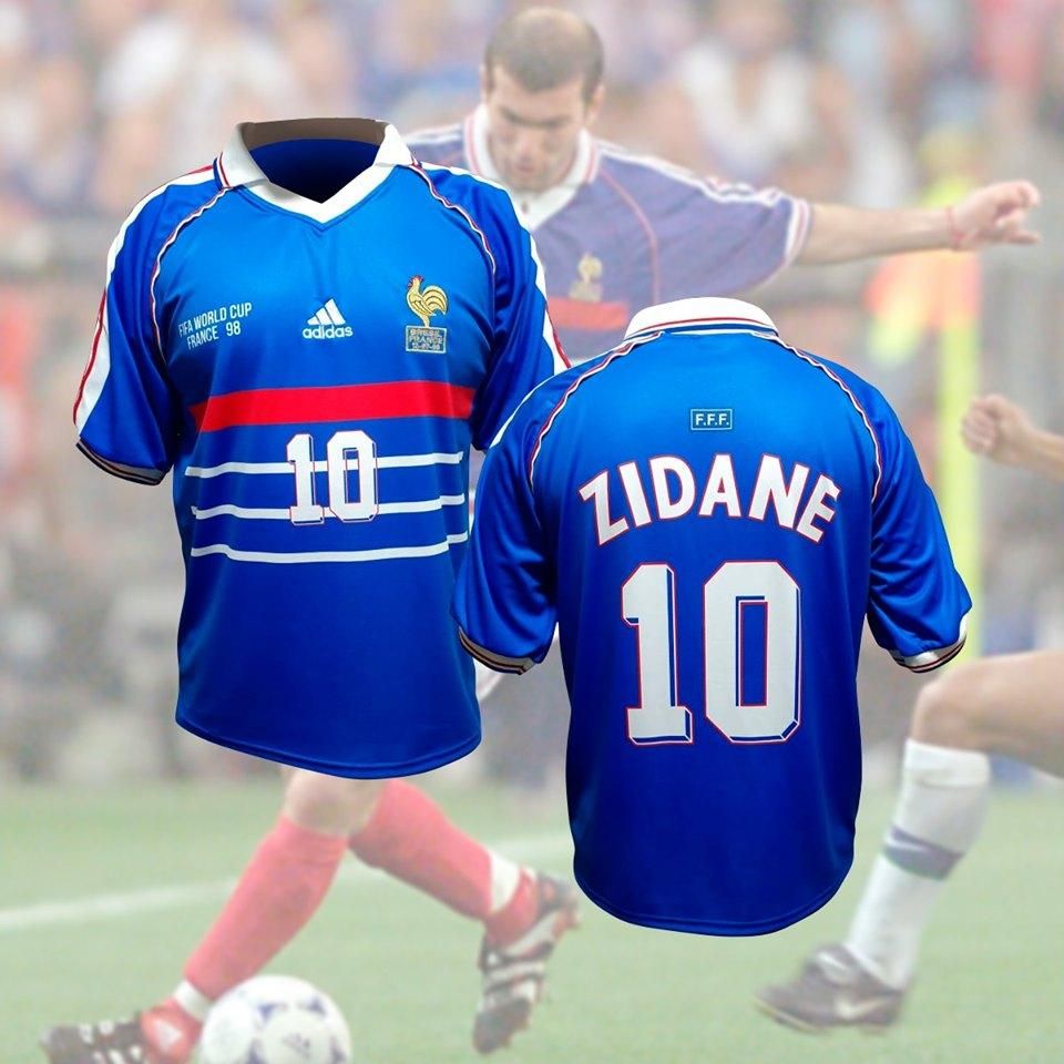 Camiseta de Futbol de Francia Zidane Campeon del Mundo