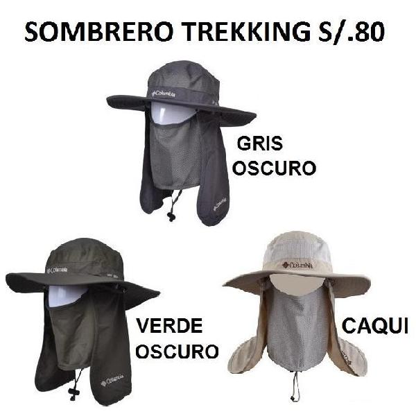 Sombrero Pesca Trekking Protege Cuello Y Rostro Pescar y
