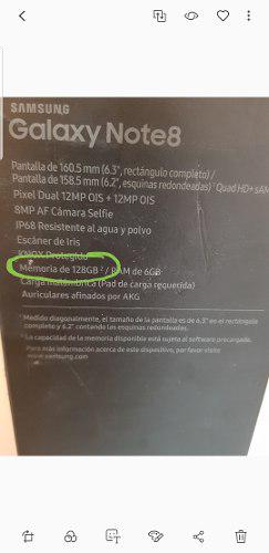 Note 8 Memoria De 128gb 9.5/10 3 Meses Uso
