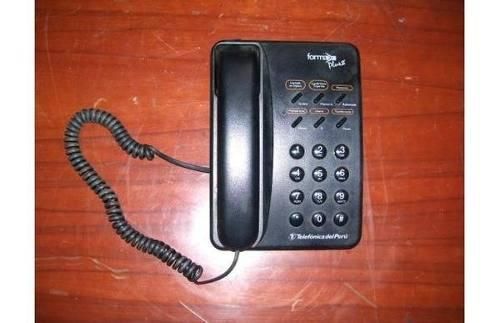 Telefono Convencional Negro Modelo Forma Plus Ii