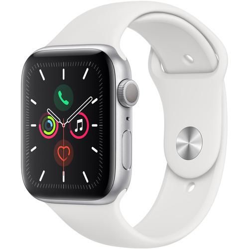 Apple Watch Series 5 44MM Silver - White Sport Band