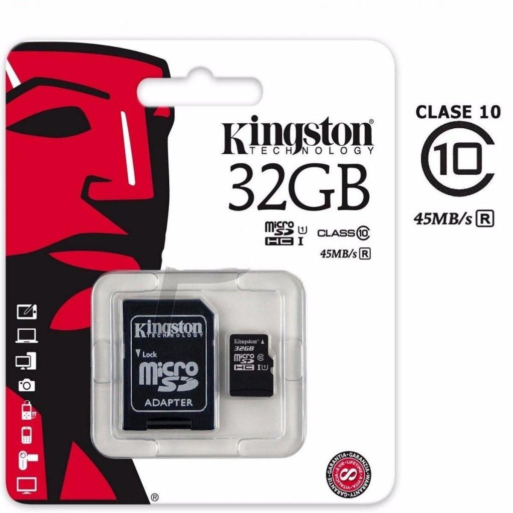 Memoria 32Gb Clase10 MicroSD Nuevo en CAJA DELIVERY