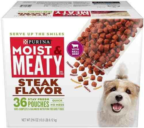 Purina Moist Y Meaty Steak Flavor Adult Comida Para Perros S