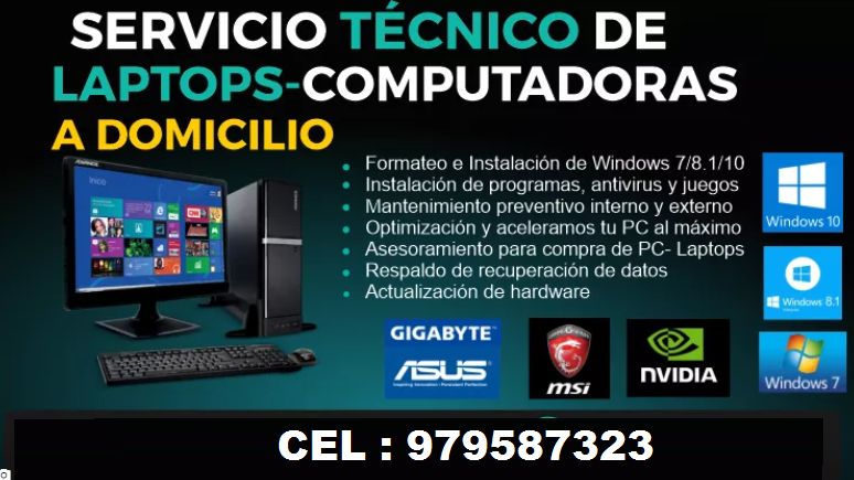 Servicio Técnico De Pc, Laptops Formateo A Domicilio