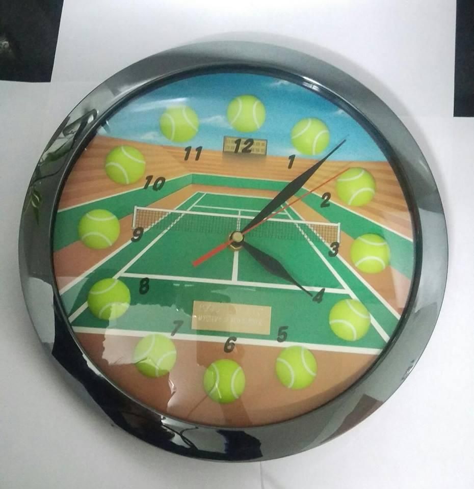 Reloj de pared tenis de campo
