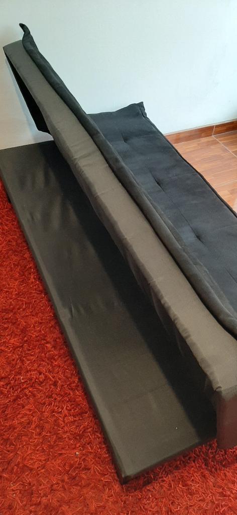 Sofa Cama Negro 165x76x72