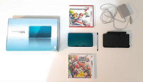 Nintendo 3ds Con Caja Más 2 Juegos