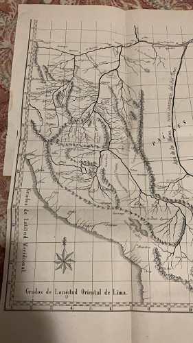 Antiguo Mapa Las Montañas Orientales Del Reyno Del Perú