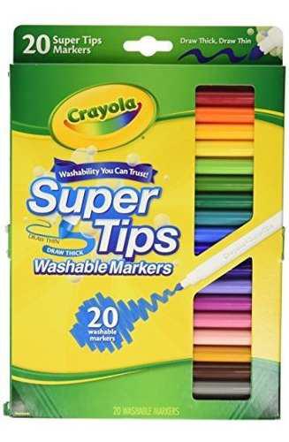Crayola 20 Ct Super Tips Lavable Marcadores