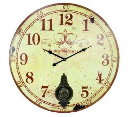 Grande 23 Reloj De Pared Con Pendulo ~ Antiguo Estilo Provin