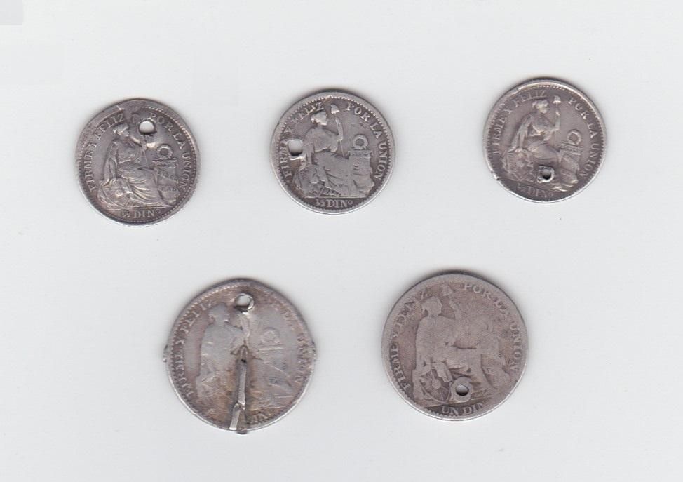 Peru Monedas Antiguas de Plata