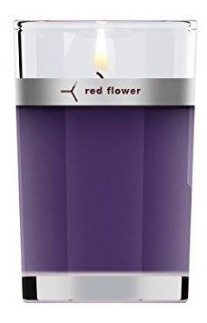 Red Flower French Lavender Petal Topped Candle French Lavend