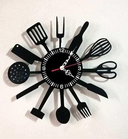 Reloj De Pared Cocina Restaurante Regalo Delivery Arte