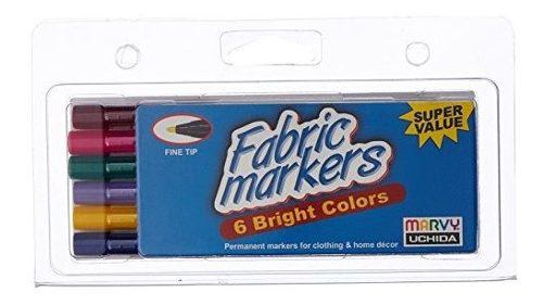 Uchida Fabric Marker Fine Tip 6pkgbright