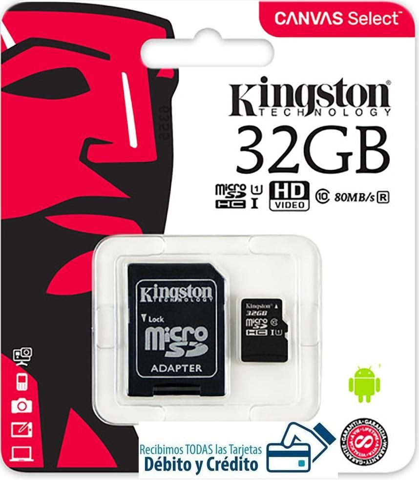 Memoria micro sd 32GB, clase 10 para celular. Delivery
