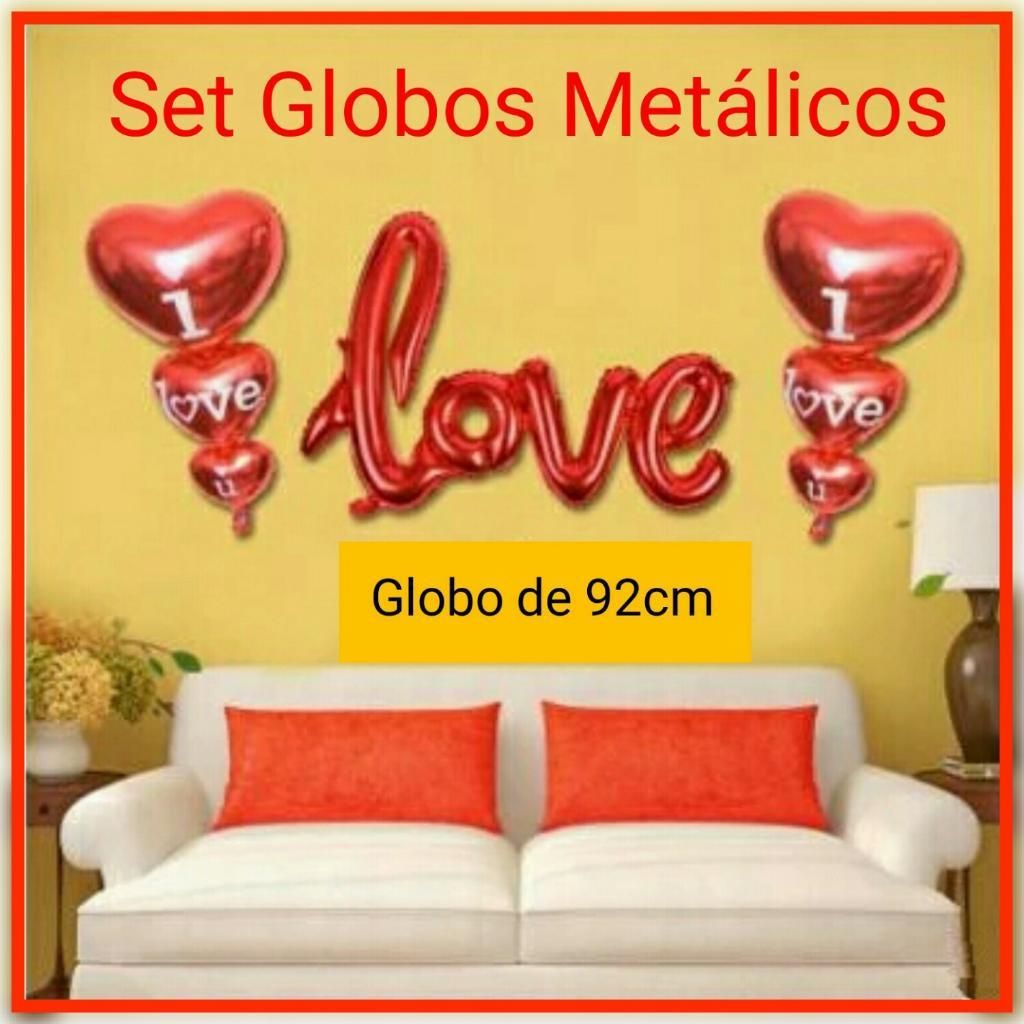 Globo Metálico de Amor Corazón Love
