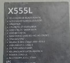 Laptop Core i7 Asus