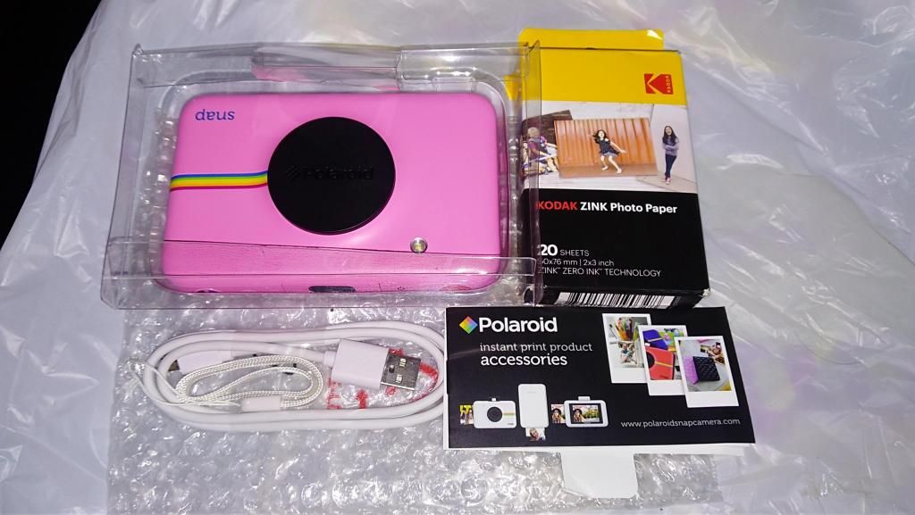 Polaroid snap 10mp rosada nueva sin caja 20 fotos
