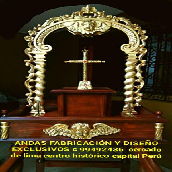 Andas religiosas colonial fabricacion diseño en lima perú
