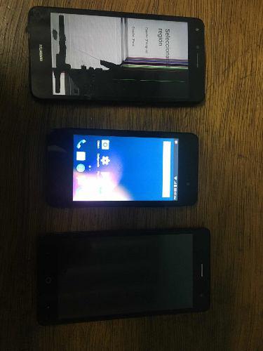 Vendo 3 Celulares Smartphone Con Detalle Huawei, Zte Y Azumi