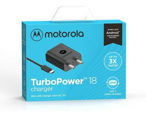Cargador Motorola Turbo Power 18 - Tipo C - Carga Rapida Q C