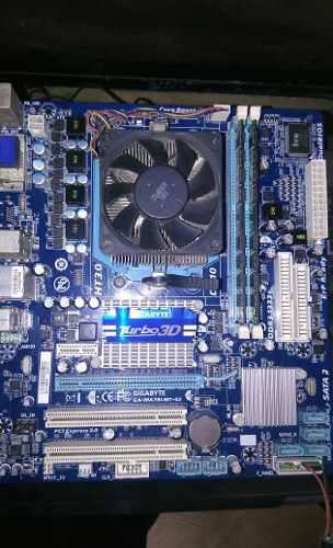 Placa Am3 Con Procesador Athlon X2 250 Y Ram 4gb Ddr3 1333