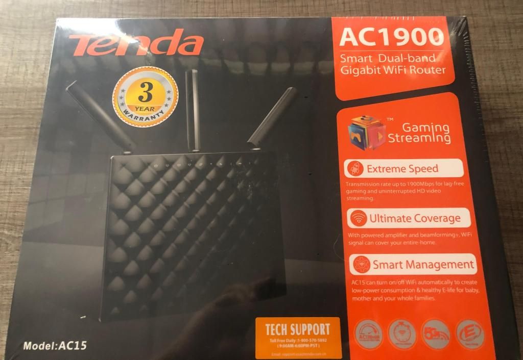 Tenda Ac15 Ac Router Wifi - Gamer