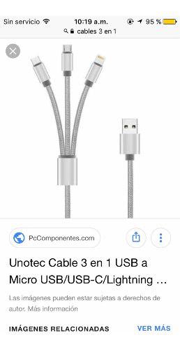 Cables 3 En 1. 100% Confiable