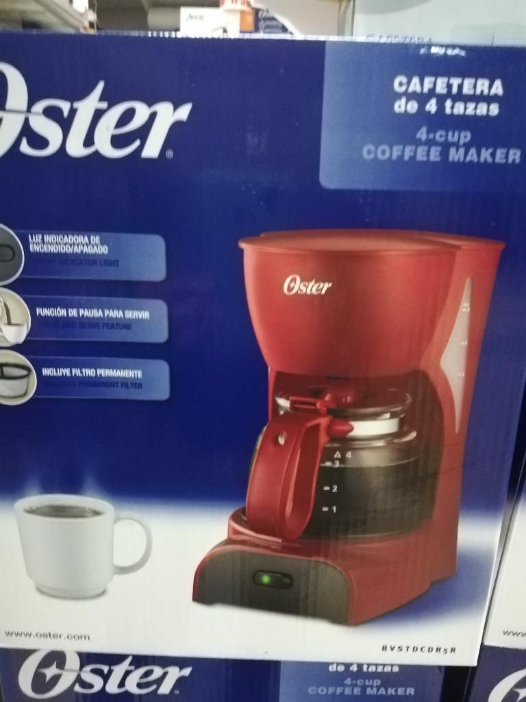Cafetera Oster 4 Tazas Bvstdcdr5r Rojo