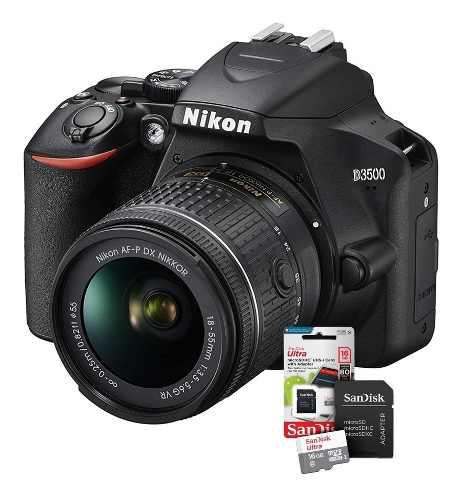 Cámara Profesional Nikon D3500 C/18-55 + Regalos