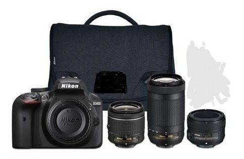 Kit Camara Nikon Reflex, 3 Lentes