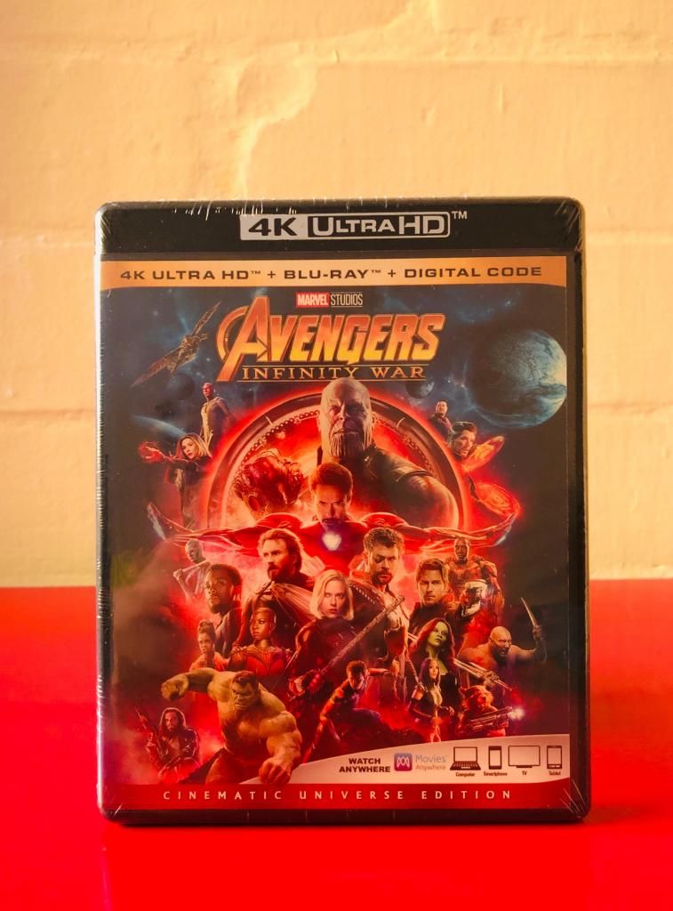 Blu Ray Avengers: Infinity War 2 Discos - 4k - Stock -nuevo